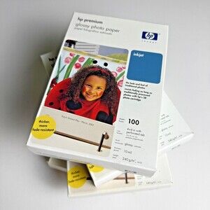 HP Premium 4x6 Glossy Photo Paper LOT of 4 UNOPENED Boxes 400 Sheets InkJet